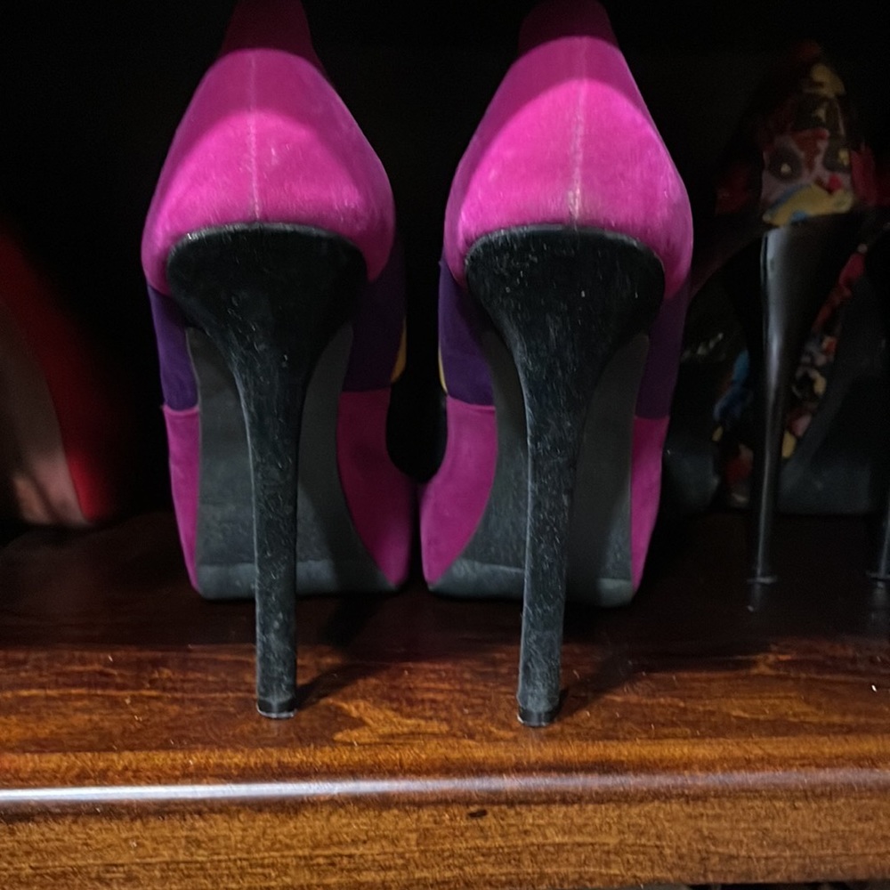 Suede heels
